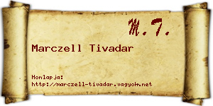 Marczell Tivadar névjegykártya